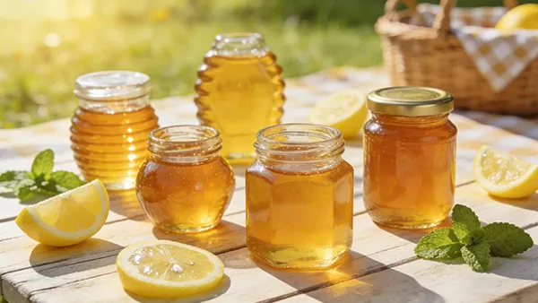 عبوات زجاجية وبلاستيكية للعسل