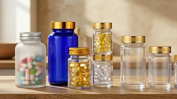 عبوات المكملات الغذائية الزجاجية